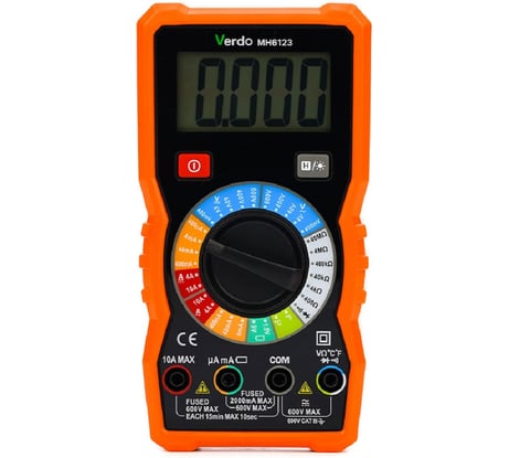 Мультиметр портативный Verdo MH6123 0,5%, 4000 отсчетов с поверкой MH612300-СП