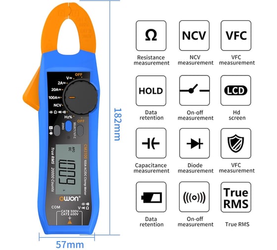 Токовые клещи OWON CM2100 OW128 OW138