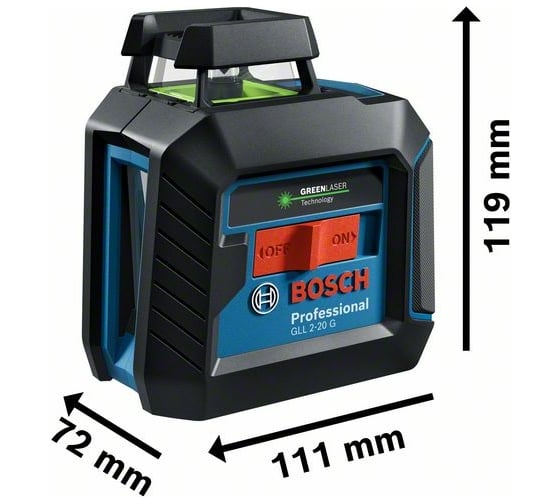 Лазерный нивелир BOSCH GLL 2-20 G, BT 150 0601065001