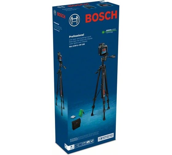 Лазерный нивелир BOSCH GLL 2-20 G, BT 150 0601065001