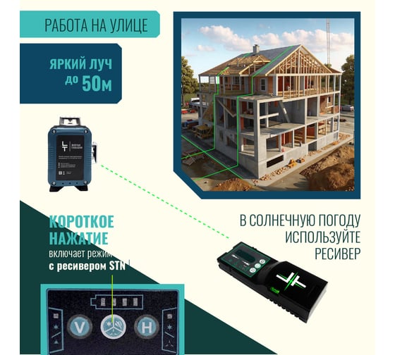 Профессиональный лазерный уровень LT L12-360Q + тренога 1.6м L12-360Q/1.6м