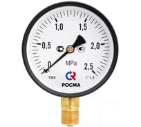 Манометр РОСМА ТМ-310Р.00 (0-10кгс/см2) М12x1.5 2.5, общетехнический, 63мм D070-06137
