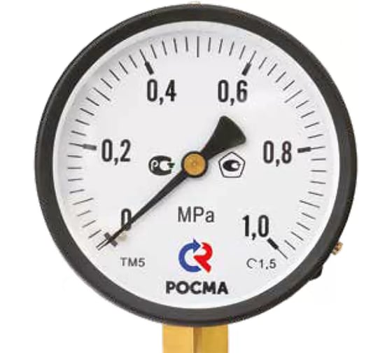 Манометр РОСМА ТМ-310Р.00 (0-2.5МПа) G1/4 общетехнический, 63мм D270-08430 1