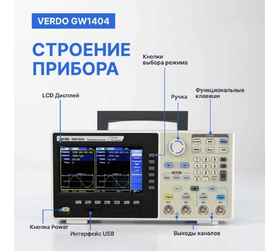 Генератор сигналов с поверкой VERDO GW1404 GW140400-СП