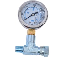 Манометр для окрасочного аппарата AktiSpray с тройником Р., с радиальным штуцером 1/4" 2300252