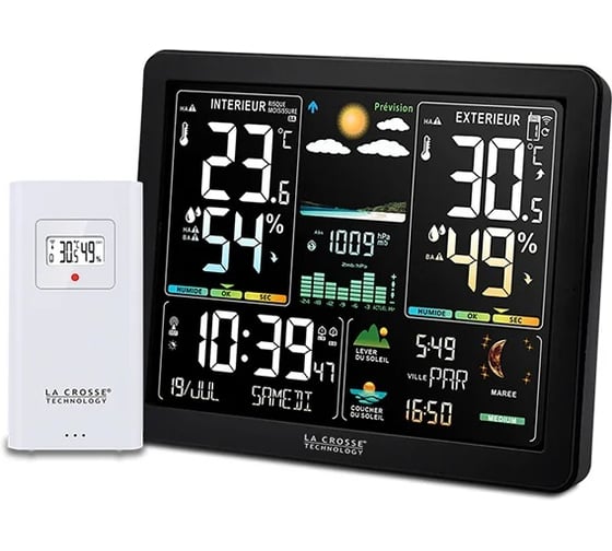 Погодная станция La Crosse Technology WS6236 с цветным экраном, чёрная WS6236-BLA