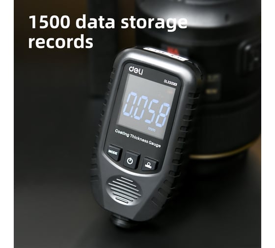 Толщиномер лакокрасочных покрытий Deli 0-2000 мкм DL333301 205091