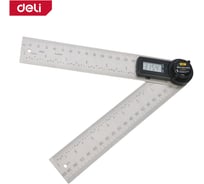 Угломер электронный Deli 200/400мм DL305200 диапазон 0-360 град, нержавеющая сталь 178769