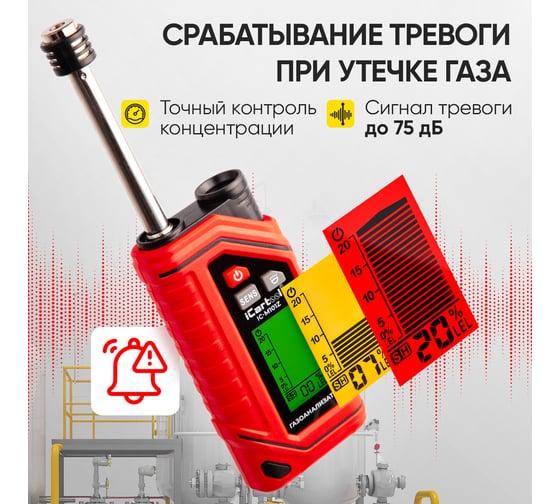 Газоанализатор цифровой на аккумуляторе iCarTool IC-M101Z