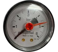 Манометр горизонтальный Imperial 50-1/4- 6bar Италия 890.06
