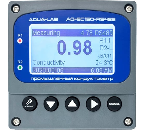 Промышленный кондуктометр-контроллер AQUA-LAB измеритель электропроводности AQ-EC150-RS485