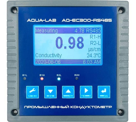 Промышленный кондуктометр-контроллер AQUA-LAB измеритель электропроводности AQ-EC300-RS485