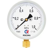 Манометр общетехнический РОСМА ТМ-510Р.00 (0-0.4 МПа) М2 ДК100 М20x1.5, кл. точн. 1.5 D270-06613