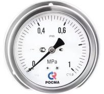 Манометр виброустойчивый РОСМА ТМ-521ТЭКП.00 (0-25МПа) КС ДК100 G1/2, готовый к гидрозаполнению, кл. точн. 1.0 D240-01039