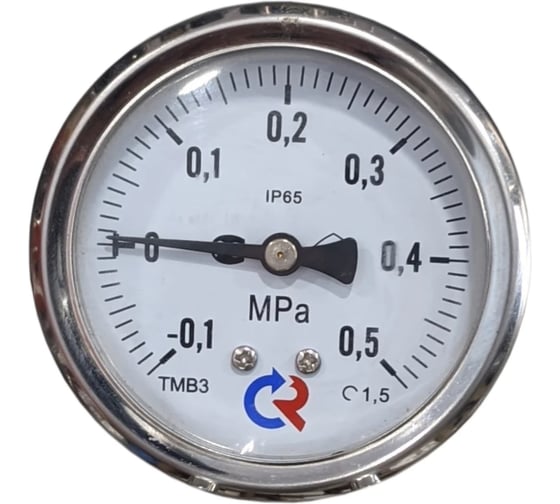 Мановакуумметр виброустойчивый РОСМА ТМВ-320Т.00 (-0.1-0.5МПа) ДК63 G1/4, готовый к гидрозаполнению, кл. точн. 1.5 D070-03931 1
