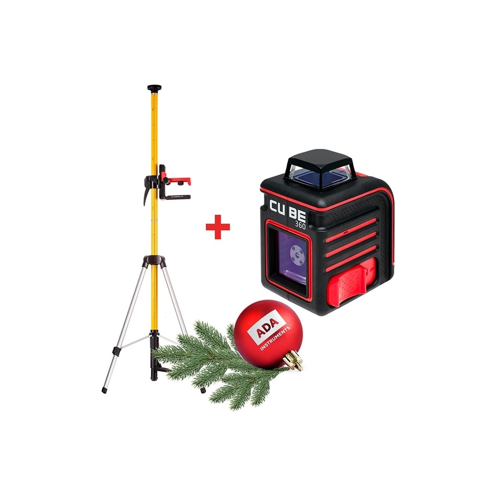 Комплект ADA: лазерный уровень ADA Cube 360 Basic Edition ...