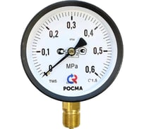 Росма Манометр ТМ-510Р.00 радиальный (0-0.6МПа) М20x1.5 IP54 1.5, ДК100мм РОСМА D070-04585