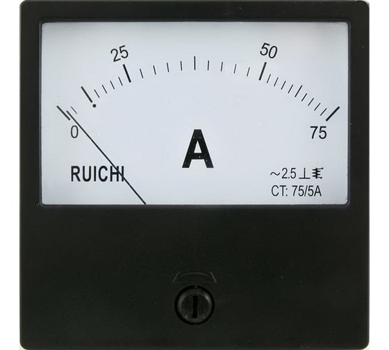 Аналоговый амперметр переменного тока Ruichi Ц42300, 75А/5, 50Гц 76394