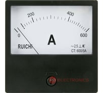 Аналоговый амперметр переменного тока Ruichi Ц42300, 600А/5, 50Гц 76400