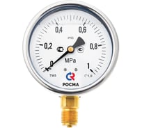 Манометр радиальный РОСМА ТМ-520Р.00 (0-0.1МПа) G1/2 1, ДК100мм, виброустойчивый, сухой D070-03796