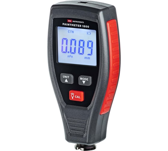 Толщиномер ADA ЛКП (лакокрасочного покрытия) PaintMeter 1800 с калибровкой А00656К 1
