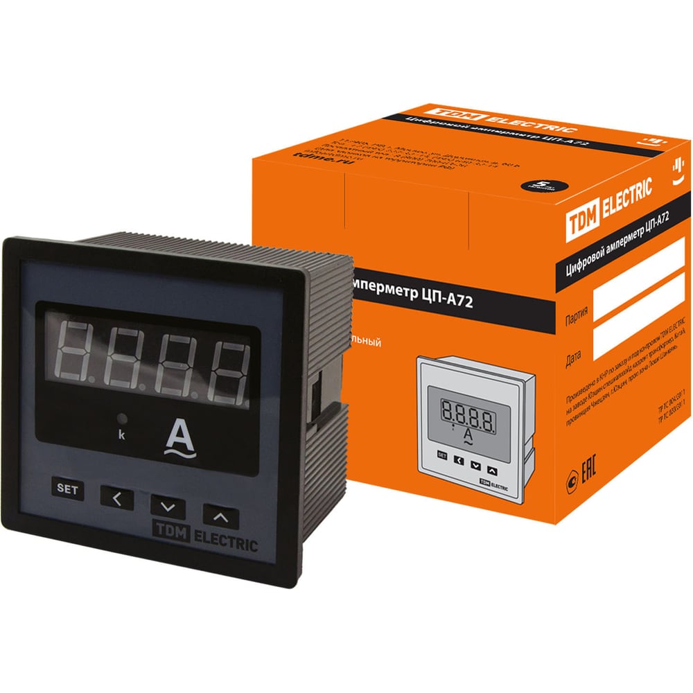 Цифровой амперметр TDM ЦП-А72 0-9999А-0.5-Р SQ1102-0521 - выгодная цена ...