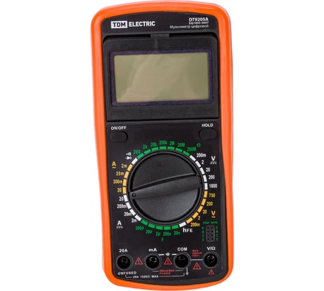 Цифровой мультиметр TDM серия МастерЭлектрик DT9205A SQ1005-0007