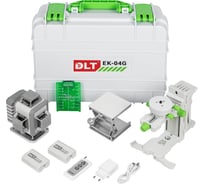 Нивелир лазерный DLT 4D EK-04G, 4 замк.плоск. (16 линий), дальность 40м, 4502