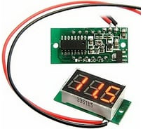 Цифровой вольтметр RUICHI 3-Digit module Red LED (4.5-30V) 97669
