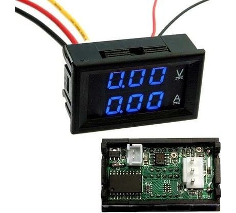 Цифровой вольтметр-амперметр RUICHI 97667