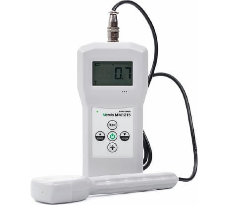 Влагомер индукционный Verdo MM1215 с температурной компенсацией с выносным зондом, материалы (22 шкалы): древесина, бумага, картон, бетон и др. MM082150