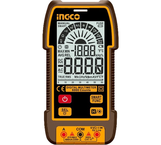 Мультиметр цифровой INGCO 600 В INGCO DM16004 1