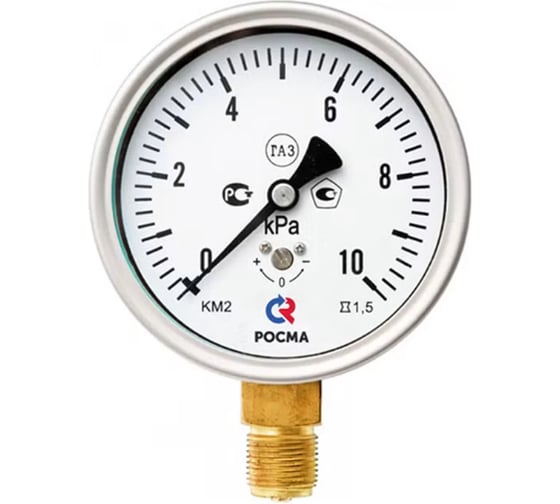 Мановакуумметр РОСМА КМВ-22Р радиальный (-1-1.5кПа) 1.5, ДК100мм D070-06467 1