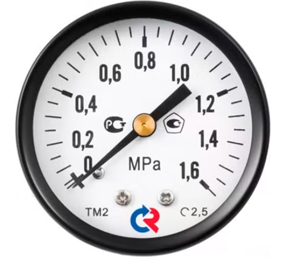 Манометр Росма ТМ-110Т.00 осевой (0-0.25МПа) М10х1 2.5, ДК40мм D070-06293 1