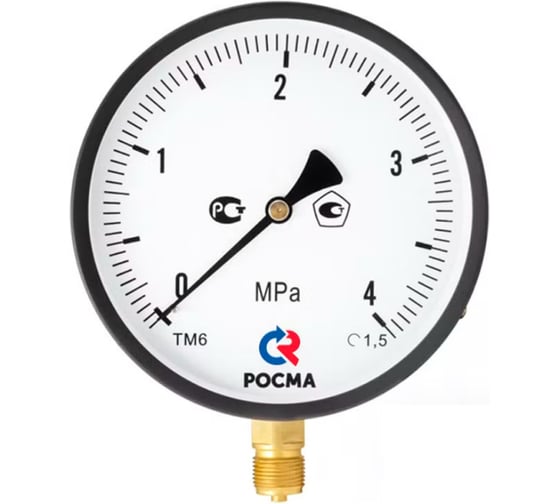 Манометр Росма ТМ-610Р.00 радиальный (0-60МПа) М20х1.5 1.5, ДК150мм D070-06280 1