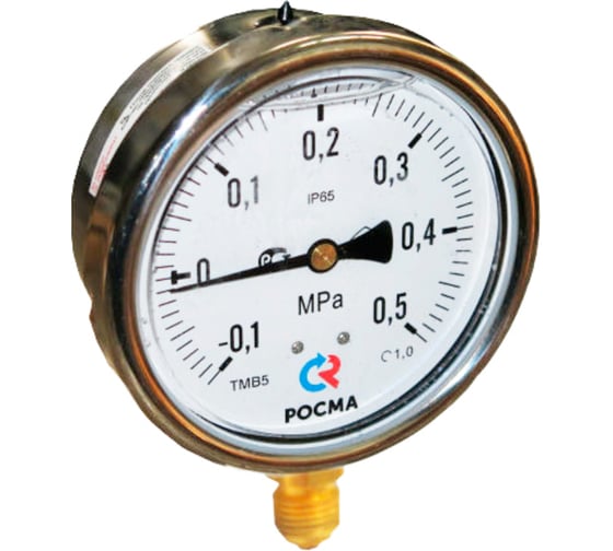 Мановакуумметр Росма ТМВ-520Р.00 ТМВ-520Р радиальный (-0.1-0.5МПа) 1, ДК100мм, виброустойчивый, сухой D070-03946 1