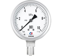 Манометр Росма ТМ-521Р.00 радиальный (0-2.5МПа) G1/2 Б 1.0, ДК100мм, виброустойчивый, коррозионностойкий, безопасное исполнение, сухой D070-01885