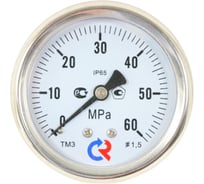 Манометр Росма ТМ-320Т.00 осевой (0-25МПа) М12х1.5 1.5, ДК63мм, виброустойчивый, сухой D070-03787