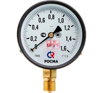 Манометр Росма ТМ-610Р.00 радиальный (0-1.6МПа) М20х1.5 IP54 1.5, ДК150мм D270-08567