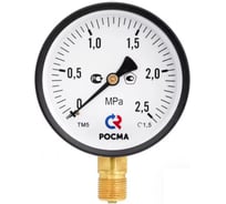 Манометр Росма ТМ-210Р.00 радиальный (0-25МПа) М12х1.5 2.5, ДК50мм D270-06648