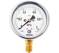 Манометр Росма ТМ-520Р.00 радиальный (0-0.4МПа) G1/2 1, ДК100мм, виброустойчивый, сухой D070-03798