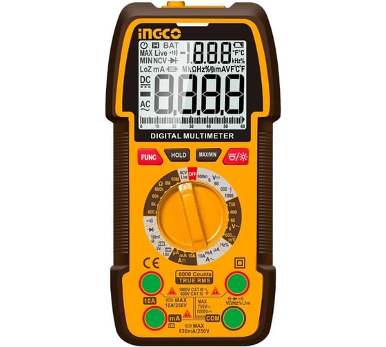 Мультиметр цифровой INGCO 1000В   INDUSTRIAL DM310002 1