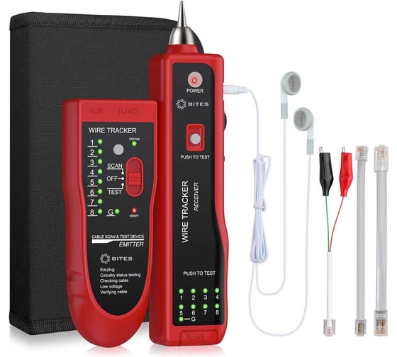 Тестер-трассоискатель кабеля 5bites UTP / STP / TEL LY-CT026 1