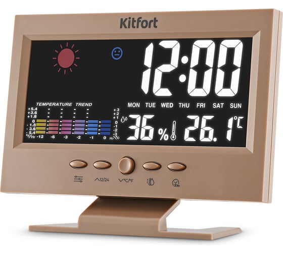 Часы с термометром и гигрометром KITFORT КТ-3710 1