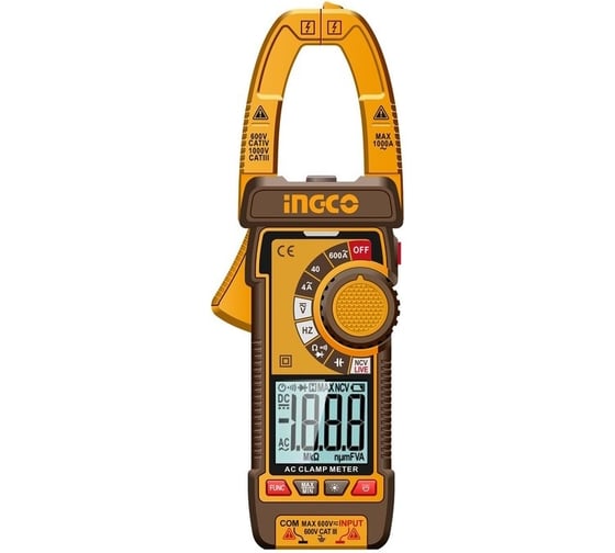 Мультиметр цифровой INGCO 600А AC INDUSTRIAL DCM66001 1