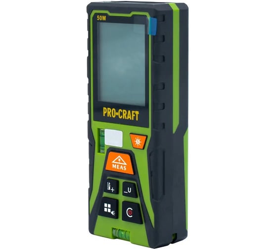 Лазерный дальномер PROCRAFT 532НМ, диапазон 0,05-50м, точность +/- 2мм PLDM50 1
