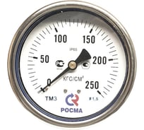 Манометр РОСМА ТМ-320Т.00 осевой, 0-25кгс/см2, М12х1.5 1.5, ДК63мм, виброустойчивый, сухой D070-03735