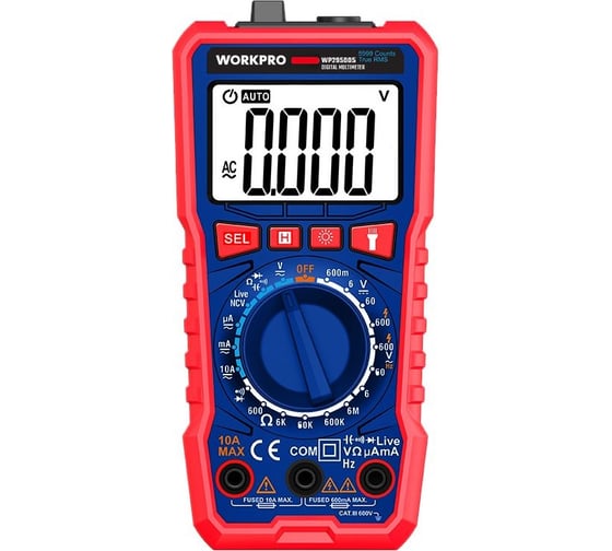 Мультиметр цифровой Workpro PRO (однострочный дисплей) , WP295005 1