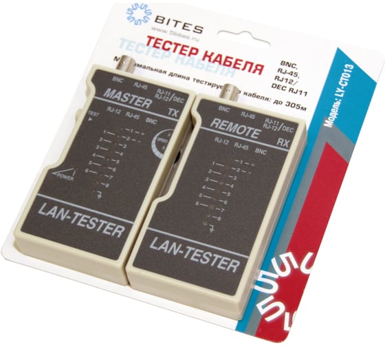 Сетевой тестер кабеля для тестирования кабеля 5bites UTP/FTP/STP RJ45 BNC TEL RJ11/12 LY-CT013