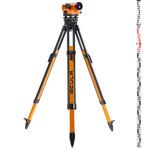 Комплект Оптический нивелир ACULA NIVEX B-24 (кратн.х24; точн.±2.0 мм/км;объектив 36 мм) + Геодезический штатив Geo 12 (высота 99-173 см, фикс. ножек на клипсах, алюминиевый нивелирный, площадка 125 мм, резьба 5/8) + Рейка TLS 3 (3м) LA00162 1